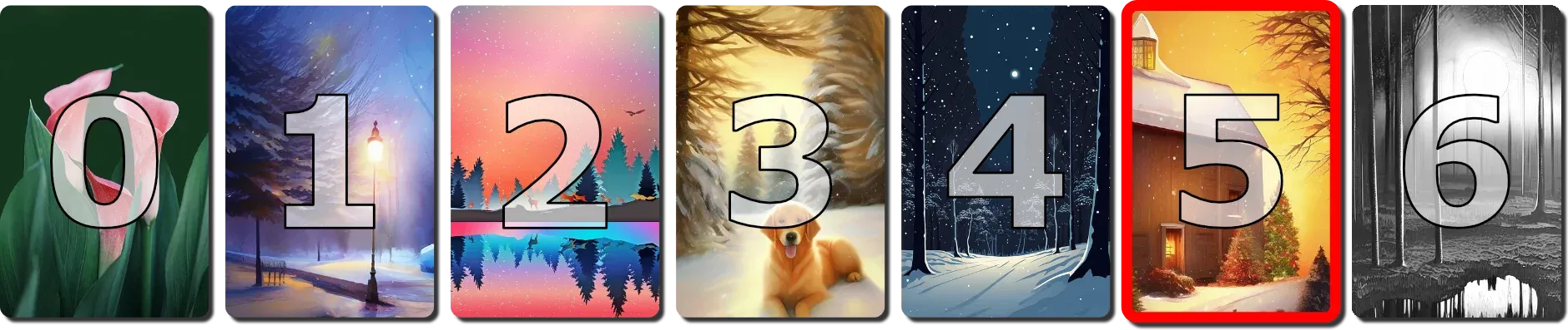 Highlight of the card at index
5