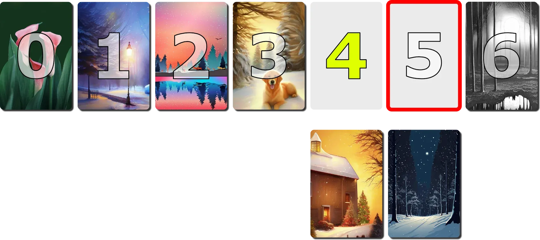 Swapping of index 4 and 5's
cards