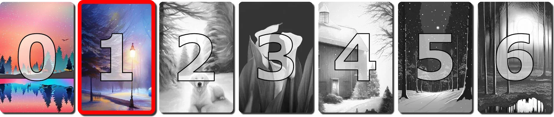 Highlight of the card at index
1