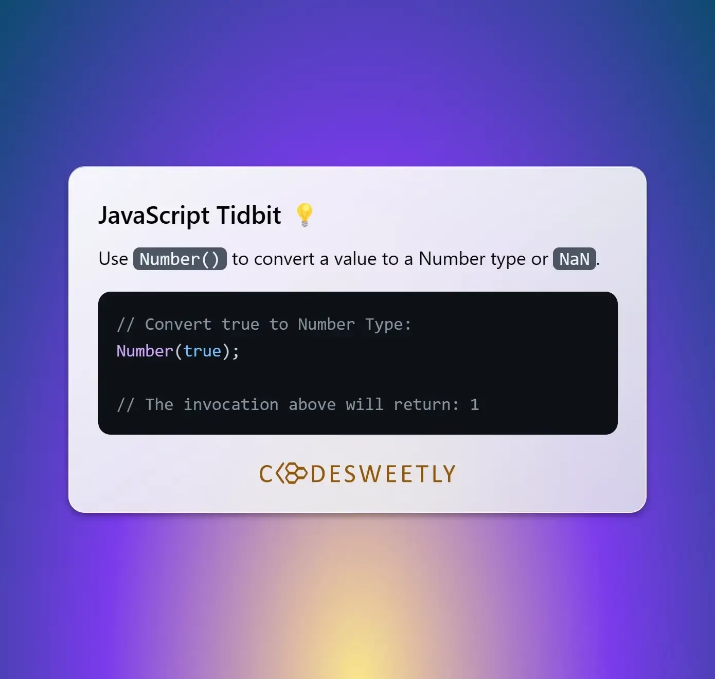 JavaScript Number() global method's
tidbit