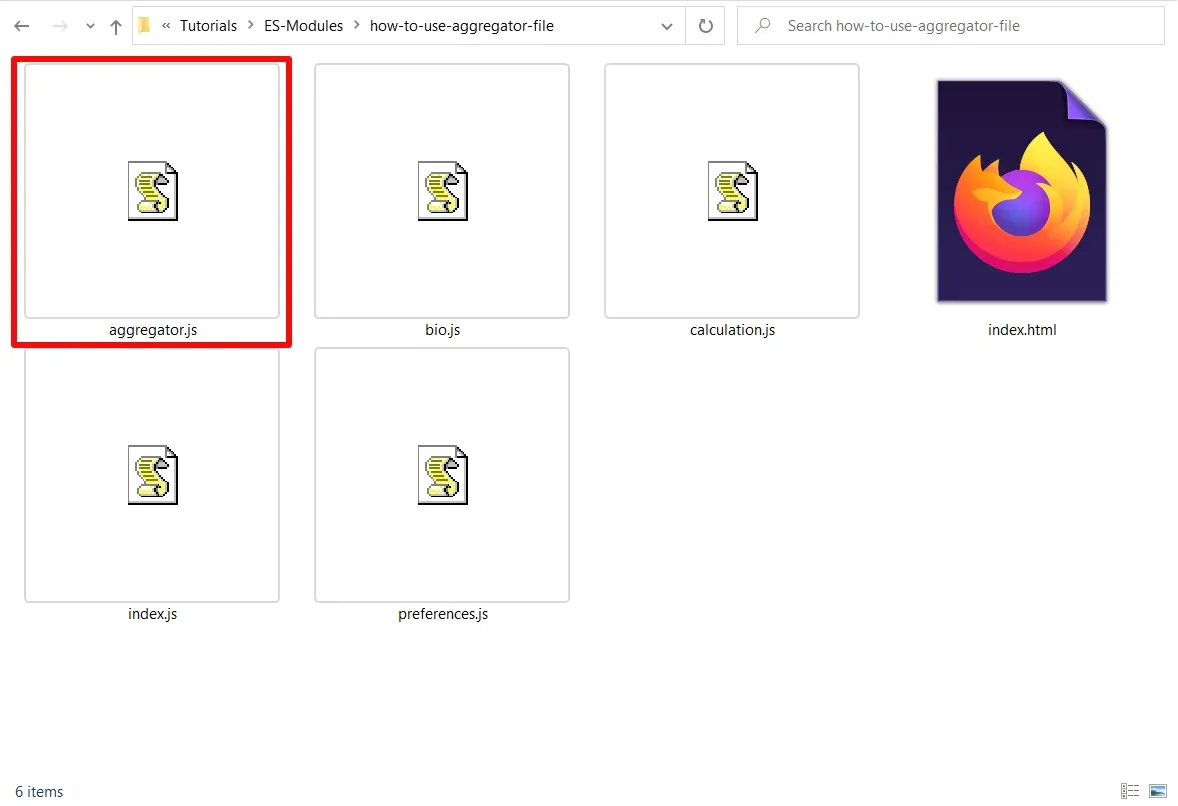 Create an aggregator
file